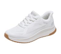 Skechers Hands Free Slip-ins Bobs Squad 4-Staple Look, Scarpe da Ginnastica Donna, White Mesh, 35.5 EU