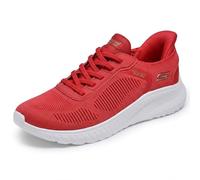 Skechers Hands Free Slip-ins Bobs Squad Chaos-Current Muse, Scarpe da Ginnastica Donna, Rosso Viaggio Tinta Unita Getaway Solids, 39.5 EU