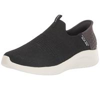 Skechers Hands Free Slip Ins Ultra Flex 3.0 Smooth Step, Scarpe da Ginnastica Donna, Nero, 39.5 EU Larga