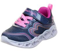 Skechers Heart Lights - Sneaker da bambina, Blu navy/Multicolore, 6 US Toddler