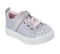 Skechers Heart Steps Shimmer Sweetie, Scarpe da Ginnastica, Gray Textile/Pink Trim, 32 EU