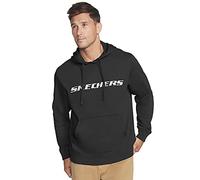 Skechers Heritage Pullover Hoodie Felpa con Cappuccio, Black, Medium Uomo