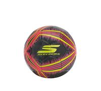 Skechers Hex Multi Mini Stripe Taglie 1 Soccer Ball in Nero/Corallo