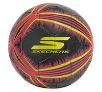 Skechers Hex Multi Mini Stripe Taglie 5 Soccer Ball in Nero/Corallo