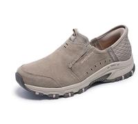 Skechers, Sunapee di Hillcrest Donna, Taupe Suede/Lycra/Light Pink Trim, 38.5 EU