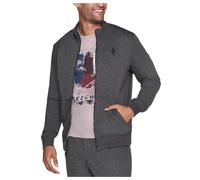 Skechers Hoodie Senza Cappuccio GOwalk Everywhere Felpa Uomo M3JA195 917 Grigio