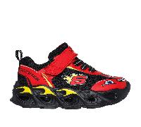 Skechers Hot Lights: Thermo Flash - Wheel Buddies Sneaker in Rosso/Nero, Taglia 24