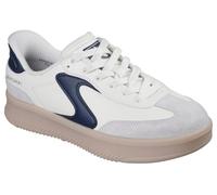Skechers Hotshot Hi Lifted Luxe, Scarpe da Ginnastica Donna, off White Duraleather/Navy Trim, 40 EU