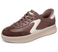 Skechers Hotshot Hi Lifted Luxe, Scarpe da Ginnastica Donna, Brown Duraleather/Leather/Trim, 38.5 EU