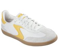 Skechers Donna Hotshot - Kickoff Sneaker in Bianco/Giallo, Taglia 36