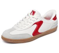Skechers Hotshot Perfect Choice - Sneaker da Donna, Bianco e Rosso, Taglia 37