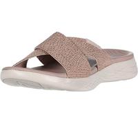 Skechers In Movimento 600 - Glistening, Sandali a ciabatta Bambine e ragazze, Oro Rosa, 20 EU