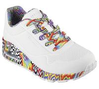 Skechers Jen Stark: Uno - Mini Drip 177959-WMLT, Scarpe da Ginnastica da Donna, Colore: Bianco/Multi, Bianco, 37.5 EU