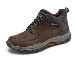 Skechers John Deere: Respected - Landin Waterproof Mid Top Leather Lace Up Boots Stivali da escursionismoUomo