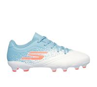 Skechers Bambino Razor 1.5 Jr Youth FG Shoes in Bianco/Turchese, Taglia 38