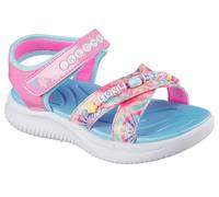 Skechers Jumpsters Sandal Tie Dye BFFs, Pink Synthetic/Multi Trim, 27 EU