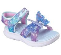 Skechers JUMPSTERS Sandalo Butterfly Brites, Blu, 42 UK Bambino
