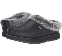 Skechers Keepsakes - R E M, Pantofole Donna, Black Micro Leather Faux Fur Line Blk, 36 EU