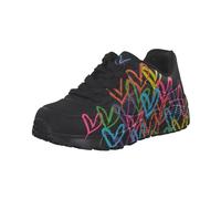 Skechers Kids Girls Uno Lite-Spread The Love Sneaker, Black/Multi, Nero, 31 EU