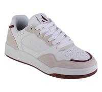 Skechers Koopa Volley Low Lifestyle, Scarpe sportive Uomo, White Suede Duraleather Mesh Burgundy T, 42 EU