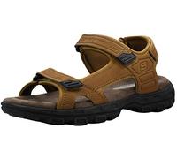 Skechers Louden Sandalo da uomo a punta aperta, con chiusura con cinturino, Deserto, 47.5 EU