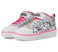 Skechers Sport Court 92 Color Me Kicks, Stivali alla Moda, White Textile/Multi Trim, 28 EU