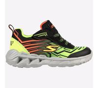 Skechers Magna-luci Maver, Scarpe da ginnastica Bambini e ragazzi, Maglia Sintetica Nera Gialla Arancione, 21 EU