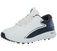 Skechers Max 2 Scarpe da Golf Impermeabili Senza Punta, Ginnastica Uomo, Bianco Blu Marino, 45.5 EU