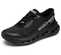 Skechers Uomo Max Cushioning Glide-Step Advert Scarpe da Allenamento, Black Textile/Synthetic, 45 EU