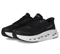 Skechers Max Cushioning Glide Step Sapphire - Sneaker da Donna, Senza Mani, Senza Lacci, Nero/Bianco, 38.5 EU