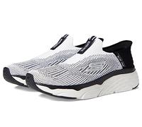 Skechers Max Cushioning Slip-ins-Athletic Slip-on Running Walking Shoes with Memory Foam, Scarpe da Ginnastica Uomo, Bianco Nero, 41.5 EU
