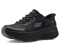 Skechers Max Cushioning Zirrus - Sneaker da Donna, Finiture Sintetiche in Tessuto Nero, 37 EU