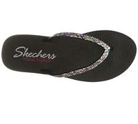 Skechers Meditation, Infradito Donna, Nero Black Mitobuck Multi Rhinestone Bk Mt, 40 EU