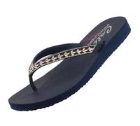 Skechers Meditation Lucky One - Infradito da donna, Blu, 40 EU