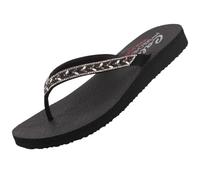 Skechers Meditation Lucky One - Infradito da donna, Nero , 41 EU