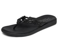 Skechers Sandali Donna Meditation Luxe-Strass Taglio Laser Nero 36