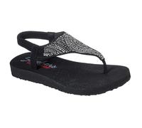 Skechers Meditation New Moon, Infradito Donna, Black Mitobuck Smoke Rhinestone, 39 EU