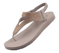 Skechers Meditation Vibrant Glow - Infradito da donna, talpa, 37 EU