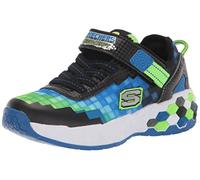 Skechers Mega-craft 2.0, Scarpe da ginnastica Bambini e ragazzi, Nero Black Blue Textile Synthetic Lime Trim, 36 EU
