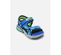 Skechers Mega-Splash 4K, Sandali Bassi da Bambino, Blue/Lime, 30