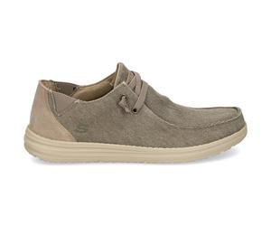 Skechers Melson Raymon Scarpe Casual Uomo Slip-on Khaki con Memory Foam Tessuto