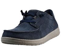 Skechers Melson-Volgo Melson - Mocassini da Uomo in Tela Senza Lacci, Grigio Navy., 43 EU