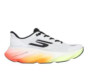 Skechers Men's Aero Burst Sneaker, White/Black/Multi, 10