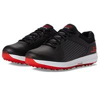 Skechers Men's Elite 5 Arch Fit Waterproof Golf Shoe Sneaker, Black/Red, 9 Wide