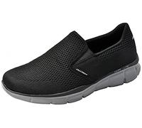 Skechers Men's Equalizer Double Play Slip-On Loafer, Black/Charcoal, 8 M US