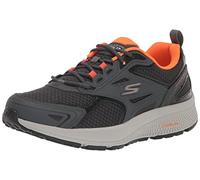 Skechers Men's GOrun Consistent-Athletic Workout Running Walking Shoe Sneaker with Air Cooled Foam, Grey/Orange, 9.5 X-Wide