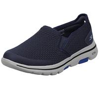 Skechers Men's Gowalk 5 Apprize-Double Gore Slip on Performance Walking Shoe Sneaker, Blue Navy Textile Synthetic White Trim Nvy, 11 UK X-Wide