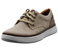 Skechers Men's Moreno Canvas Oxford Shoe, Stone, 11