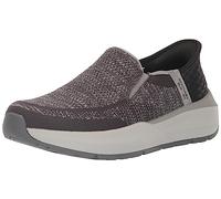 Skechers Men's Neville-Rovelo Slip-in Sneaker, Charcoal/Light Gray, 14 Wide