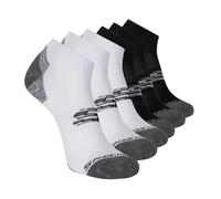 Skechers Men's Quarter Crew Socks, White/Grey, 10-13